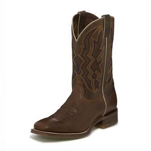 Nocona Deputy Brown Leather Square Toe Boots